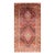 Eminent Red and Brown Color With Magnificent Diamond Design Antique Khotan Rug For Sale