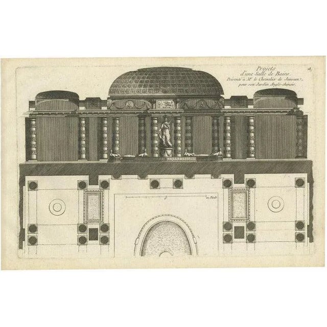 Georg Louis le Rouge, Bathroom Design for Hotel de Jansen in Paris, France, 1785, Print For Sale - Image 5 of 5