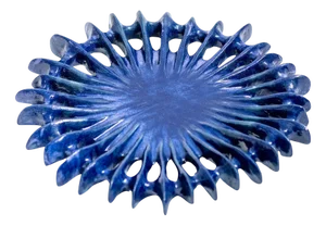 Cynarina Decorative Plate in Stoneware with Deep Blue Glaze by Kallia Panopoulou