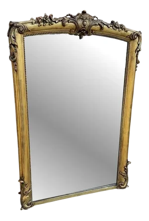 Large 19th Century English Gilt Overmantle Mirror