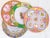 Enameled Pink and Green Tin English Plates - Set of 4 For Sale - Image 4 of 8