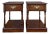 Vintage Pennsylvania House Traditional Solid Cherry Tiered Single Drawer Side Tables - A Pair For Sale