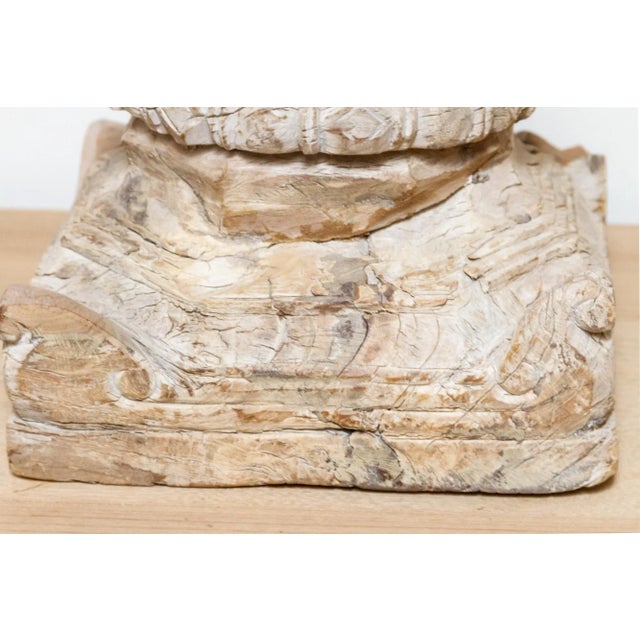 19th Century Ember Antique Indo-French Pillar Candle Holder For Sale - Image 5 of 8