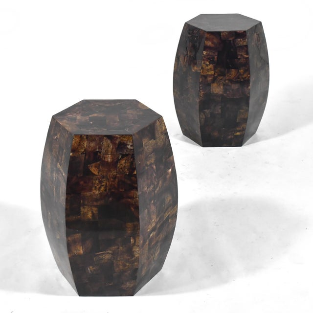 Pair of Tessellated Penshell Side Tables by Maitland Smith For Sale - Image 9 of 10