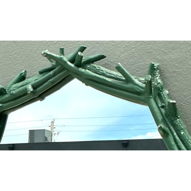 Green Vintage Green Painted Twig Mirror For Sale - Image 8 of 12
