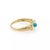 Christian Dior Dior Turquoise 18k Yellow Gold Floral Design Band Ring Size 5.75 For Sale - Image 4 of 5