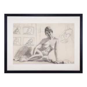 Graphite Female Nude Figure Study Drawing by Anne Neumark 1928