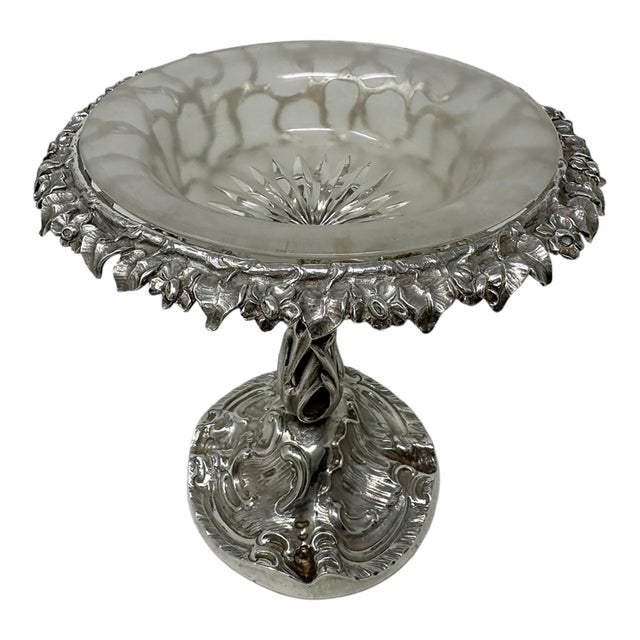 Antique Victorian English Sterling Silver Tazza Compot Centerpiece Fruit Bowl For Sale