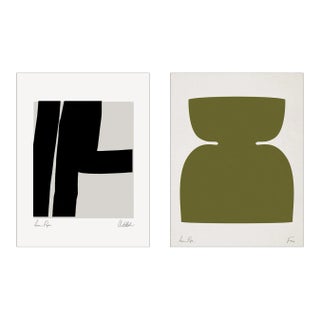 Contemporary Minimalist Abstract Giclee Prints - a Pair For Sale