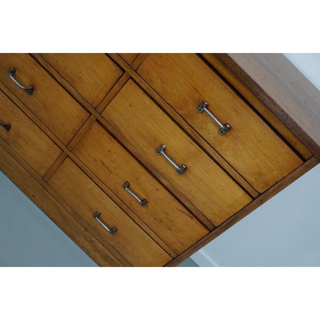 Wood Mid-20th Century Dutch Industrial Beech Apothecary Cabinet For Sale - Image 7 of 15