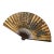 Mid Century Monumental Hand-Painted Figural Chinoiserie Wall Fan: Woman in Garden For Sale
