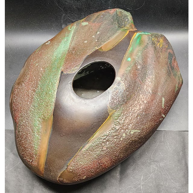 1991 Original Abstract Raku Tony Evan Sculpture | Chairish