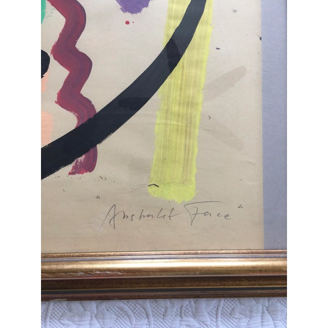 Peter Keil “Abstract Face” Titled Painting by Peter Keil, 1972 For Sale - Image 4 of 7