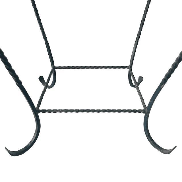 Vintage Wrought Iron and Glass Side Table, 1960s For Sale - Image 4 of 7