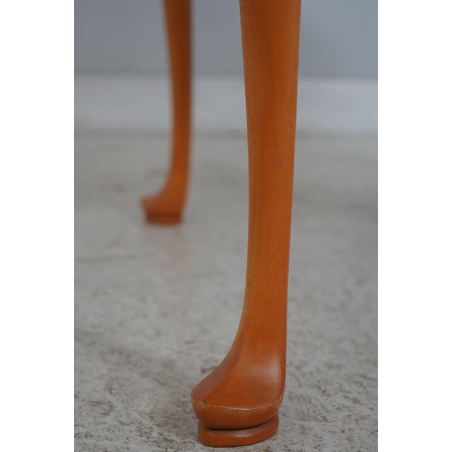 Tiger Maple Benchmade Round Dining Table For Sale - Image 9 of 12