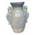 Vintage Coastal Seahorse Handle Pottery Vase - Turquoise Glazed Vessel For Sale