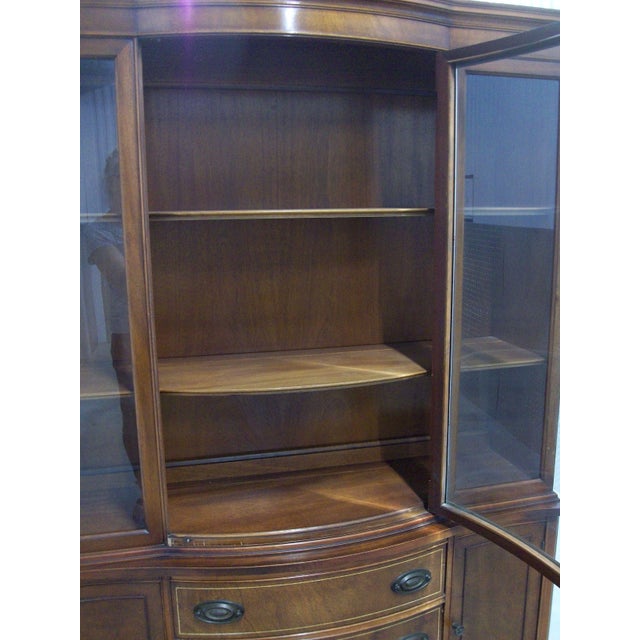 1940’s Antique Mahogany China Cabinet Duncan Phyfe Style | Chairish