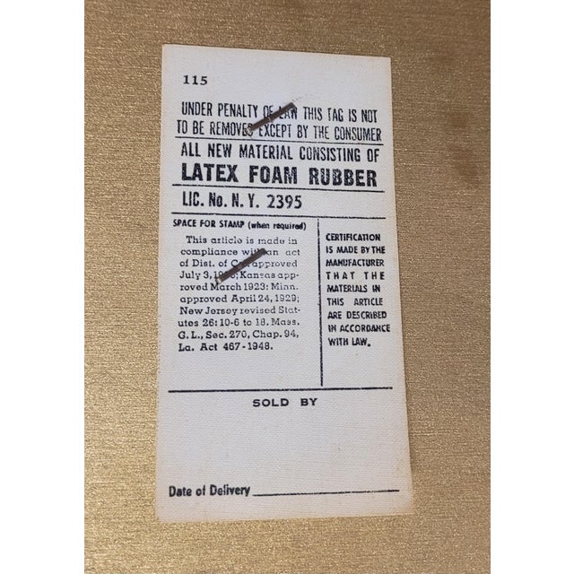 1950s Set 8 Mid Century Velveteen Folding Chairs For Sale - Image 9 of 10