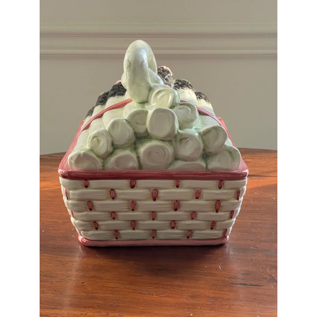 Vintage Lidded Ceramic Asparagus Serving Piece For Sale - Image 4 of 11