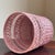Mid-20th Century Bubble Gum Pink Wicker Wastebasket For Sale In Baltimore - Image 6 of 17