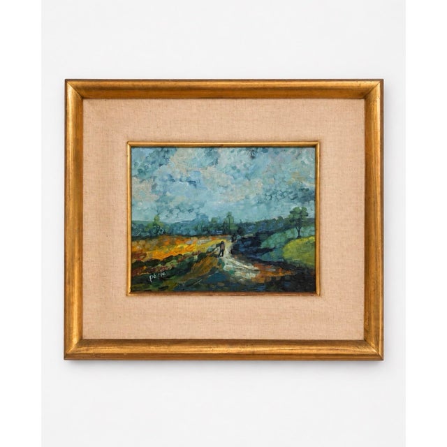 Vintage Impressionist Landscape Oil Painting For Sale - Image 10 of 10