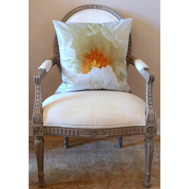 2020s White Tree Peony Bloom in Rodin Museum Garden Paris Photo Pillow For Sale - Image 5 of 13