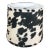 16" Black Faux Cowhide Drum Lamp Shade For Sale