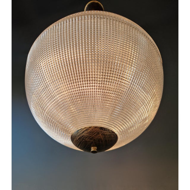 Not Yet Made - Made To Order Art Deco Paris Street Lamp Style Prismatic Glass Globe Pendant Chandelier For Sale - Image 5 of 11