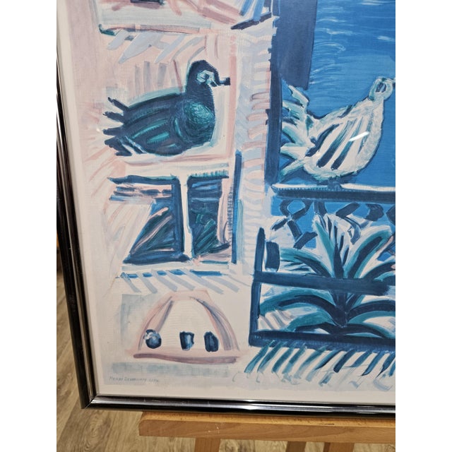 Henri Deschamps, Côte d'Azur, 1970s, Colored Lithograph, Framed For Sale - Image 8 of 10