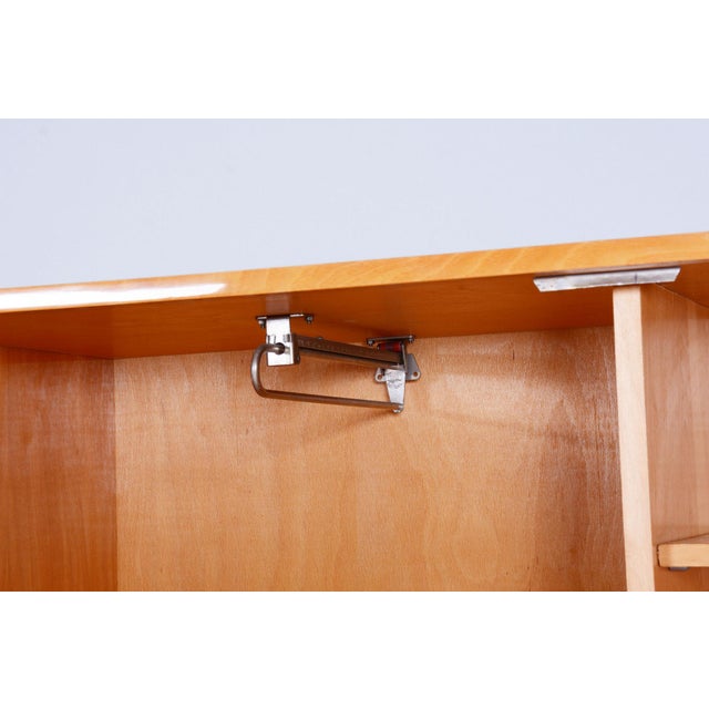 Brown Mid-Century Modern Wardrobe in Ash by Tatra Pravenec, Czech, 1950s For Sale - Image 8 of 17
