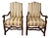 Pair of Pearson Furniture Armchairs – Striped Upholstery & Curved Silhouette For Sale