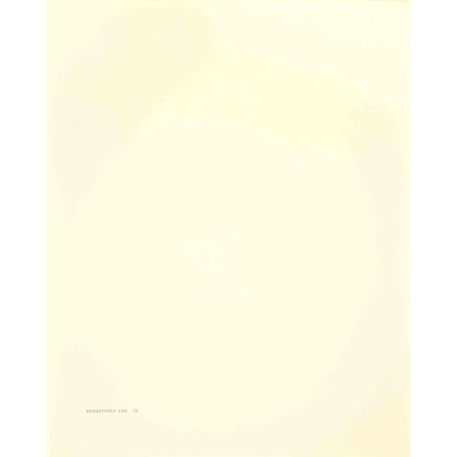 Dante's Dream - Purgatory, Plate- 19 is a woodcut print realized in 1963 for a series illustrating the Medieval poem of...