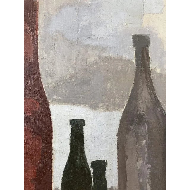 Jean Jacques Boimond, Bouteilles et coupe d'oranges et citron, 1987, Oil on Canvas For Sale - Image 4 of 9