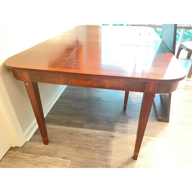 Vintage English Mahoganny Extention Table For Sale - Image 9 of 11