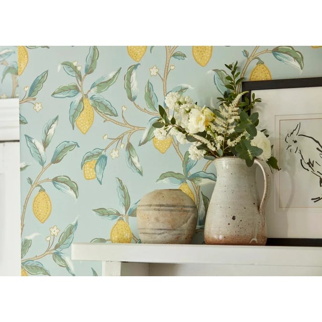 English Morris & Co Lemon Tree Wallpaper in Bay Leaf For Sale - Image 3 of 3