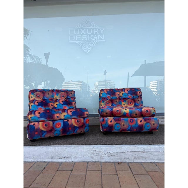 Textile Amanta Armchairs by Mario Bellini for C&B Italia, 1969, Set of 2 For Sale - Image 7 of 18