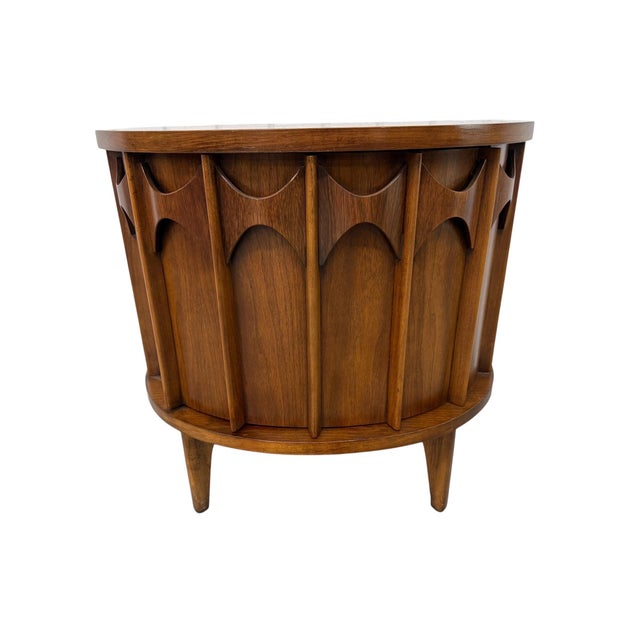 Wood Mid-Century Modern Kent Coffey Perspecta Commode Walnut Nightstands - Set of 2 For Sale - Image 7 of 10