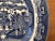 Ceramic Antique English 19th Century Blue & White Chinoiserie Stoneware Willow Pattern Large Platter For Sale - Image 7 of 8