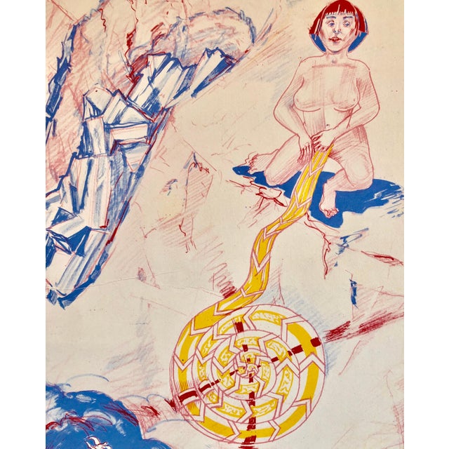 André Thomkins, 1970s Modernist Swiss Colorful Surrealism Signed Dada Lithograph Andre Thomkins For Sale - Image 4 of 7