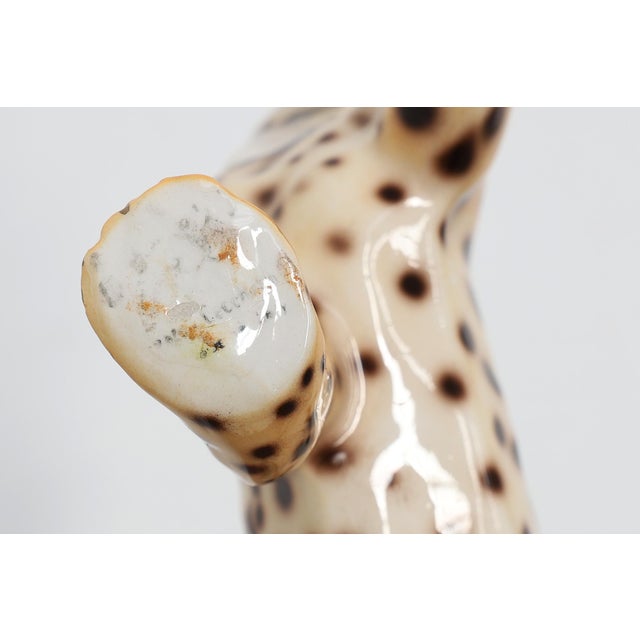 Hand‑painted Ceramic Leopard Sculpture from Giovanni Rozan, Italy, 1950s For Sale - Image 9 of 11
