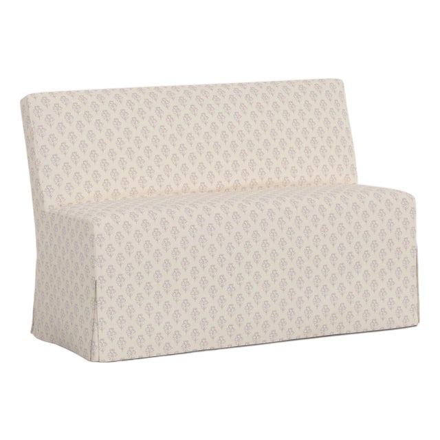 Slipcover for Stoffer Home x Cloth & Company for Lindy Slipcover Dining Banquette in Francie Floral Sage For Sale
