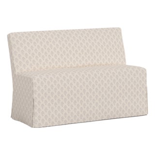 Stoffer Home x Cloth & Company Slipcover for Lindy Dining Banquette in Francie Floral Sage For Sale