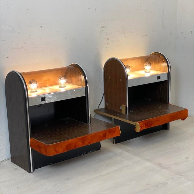 Vintage Space Age Bedside Tables, 1970s, Set of 2 For Sale - Image 13 of 13