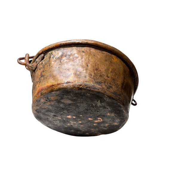 Great Old French Copper Pan W/Handle 16" W For Sale In New York - Image 6 of 6