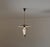 Black Vintage Italian Pendant Light with Black Saucer Shade and Opaline Glass, 1950s For Sale - Image 8 of 10
