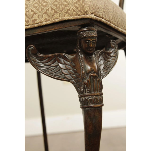 French Neoclassical Style Figural Carved Accent Chair For Sale - Image 9 of 13