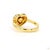 Early 21st Century 1.02 Carat Heart Shape Yellow Diamond White Diamond Ring, Size 6.5 For Sale - Image 5 of 9