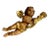 Spanish Painted & Gilt Wood Putti For Sale