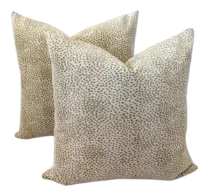 Cowtan and Tout "Malabar" Gros Point Velvet Pillows - A Pair