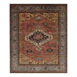 1990s Handwoven Serapi Style Area Rug 12’2″ X 14’9″